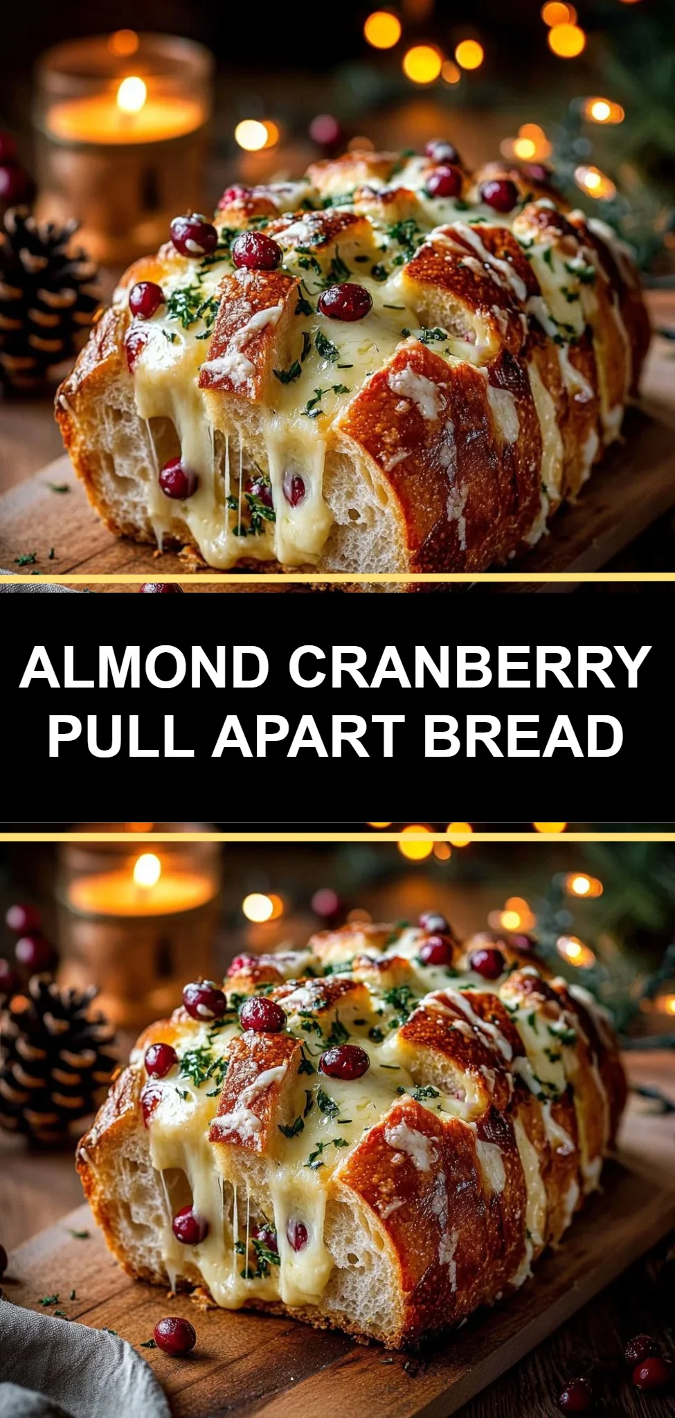 Almond Cranberry Pull Apart Bread