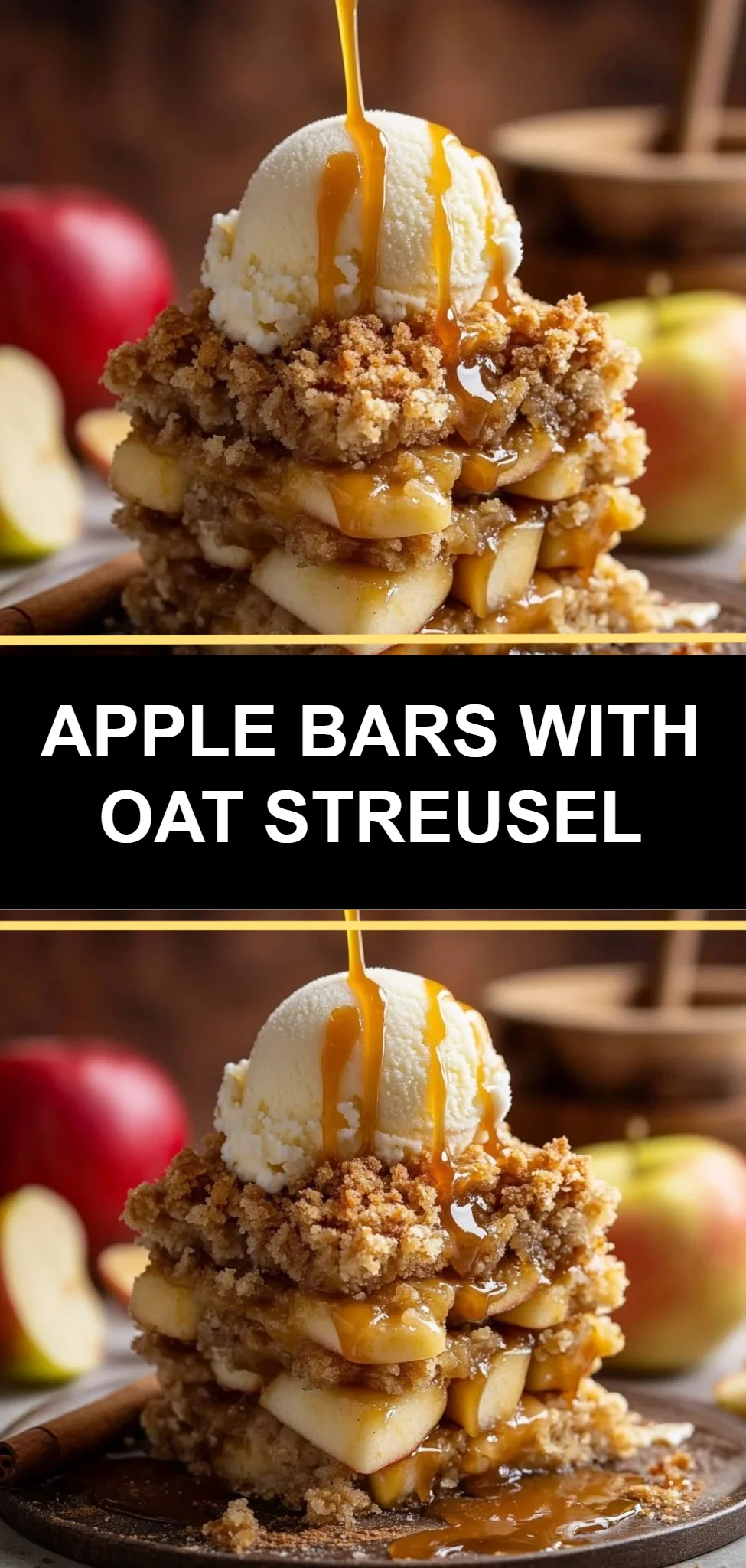 Apple Bars with Oat Streusel