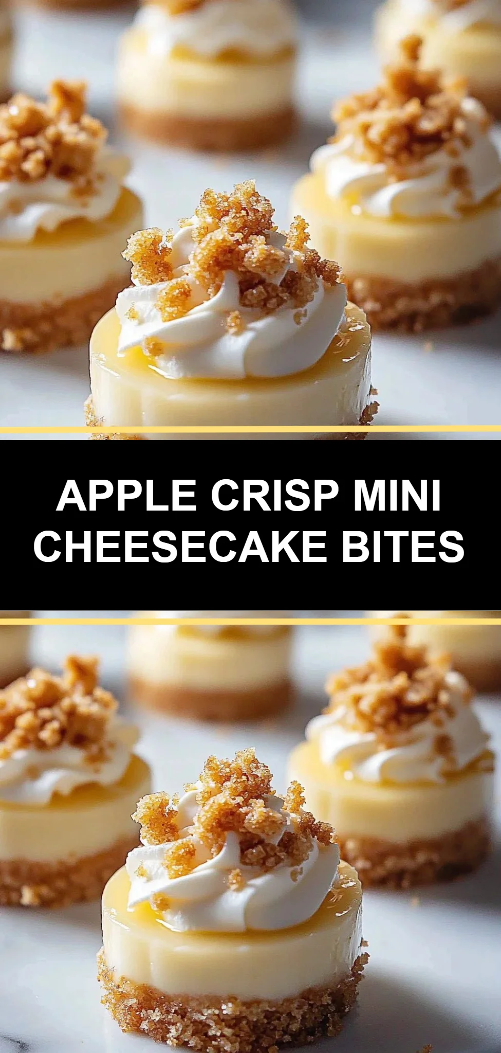 Apple Crisp Mini Cheesecake Bites