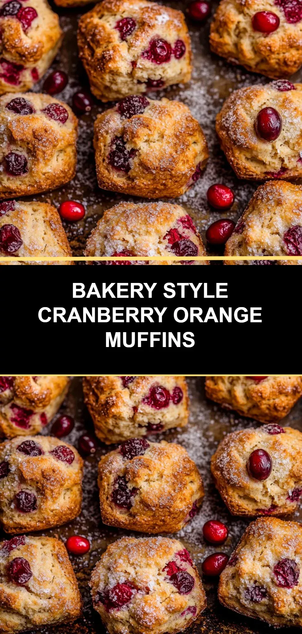 Bakery Style Cranberry Orange Muffins