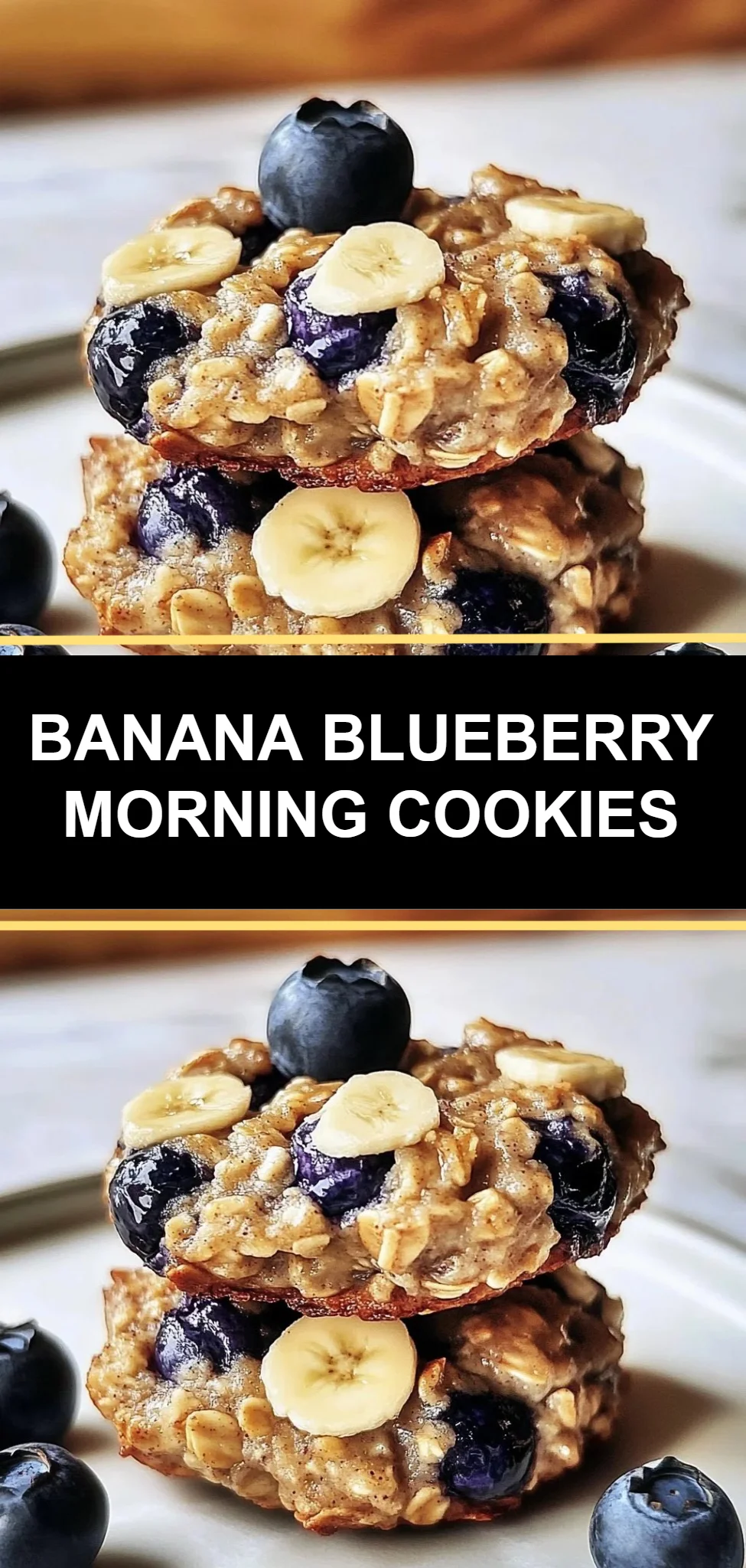 Banana Blueberry Morning Cookies