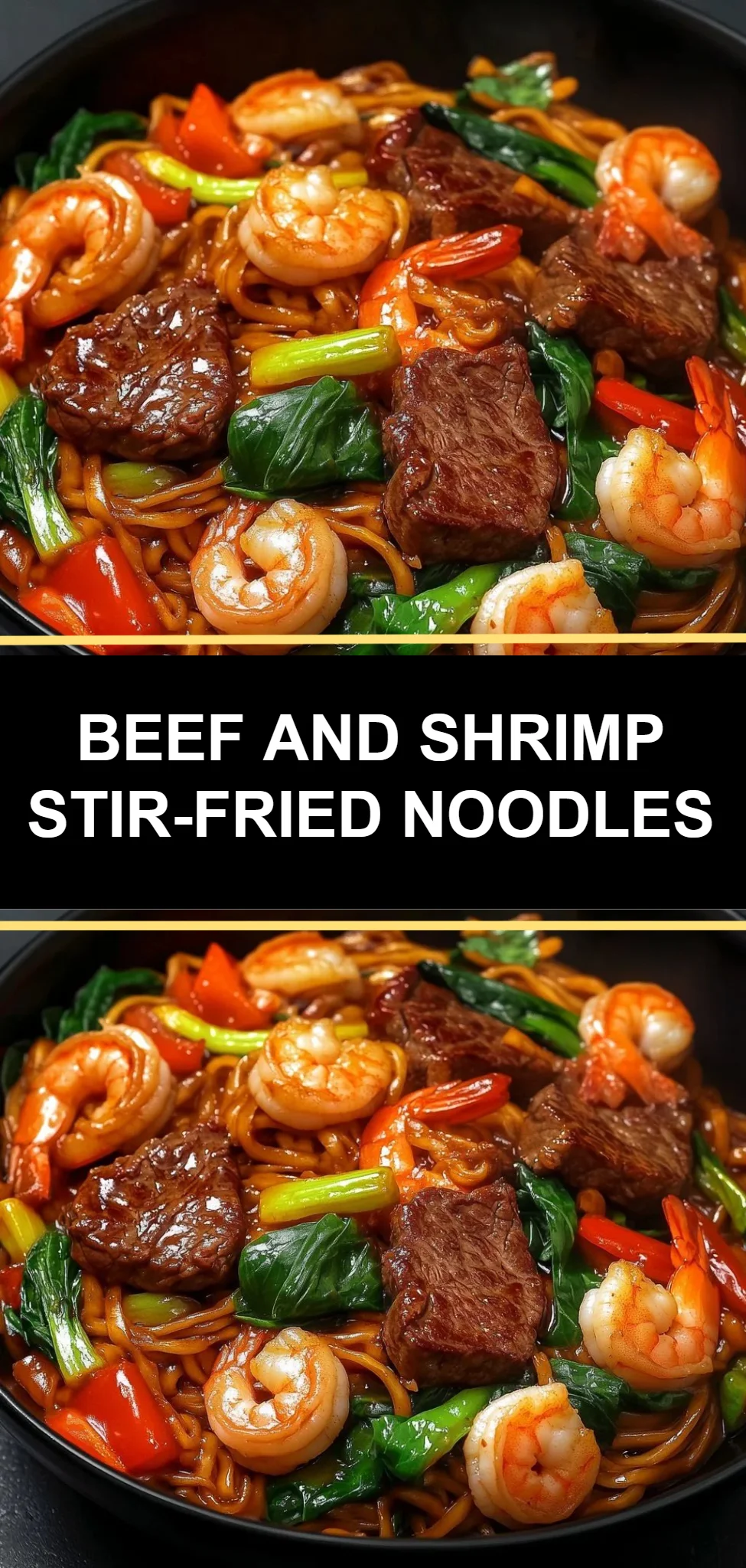 Beef and Shrimp Stir-Fried Noodles