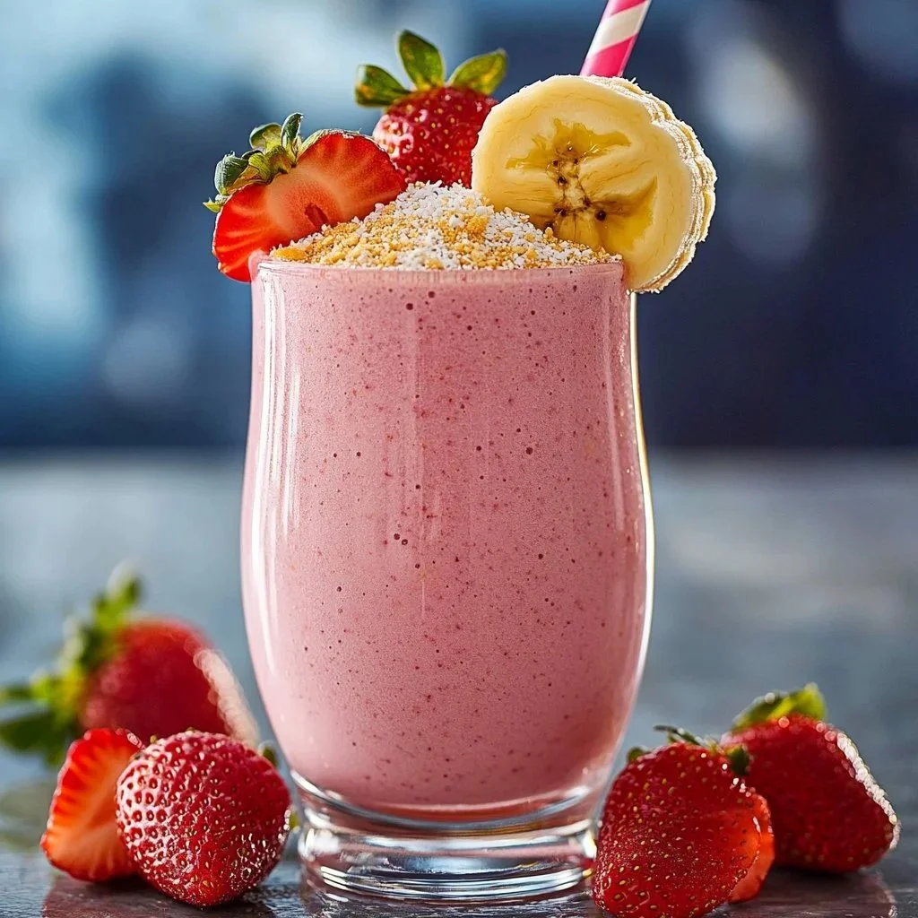 Berry Banana Bliss Smoothie with vibrant berries and bananas in a glass