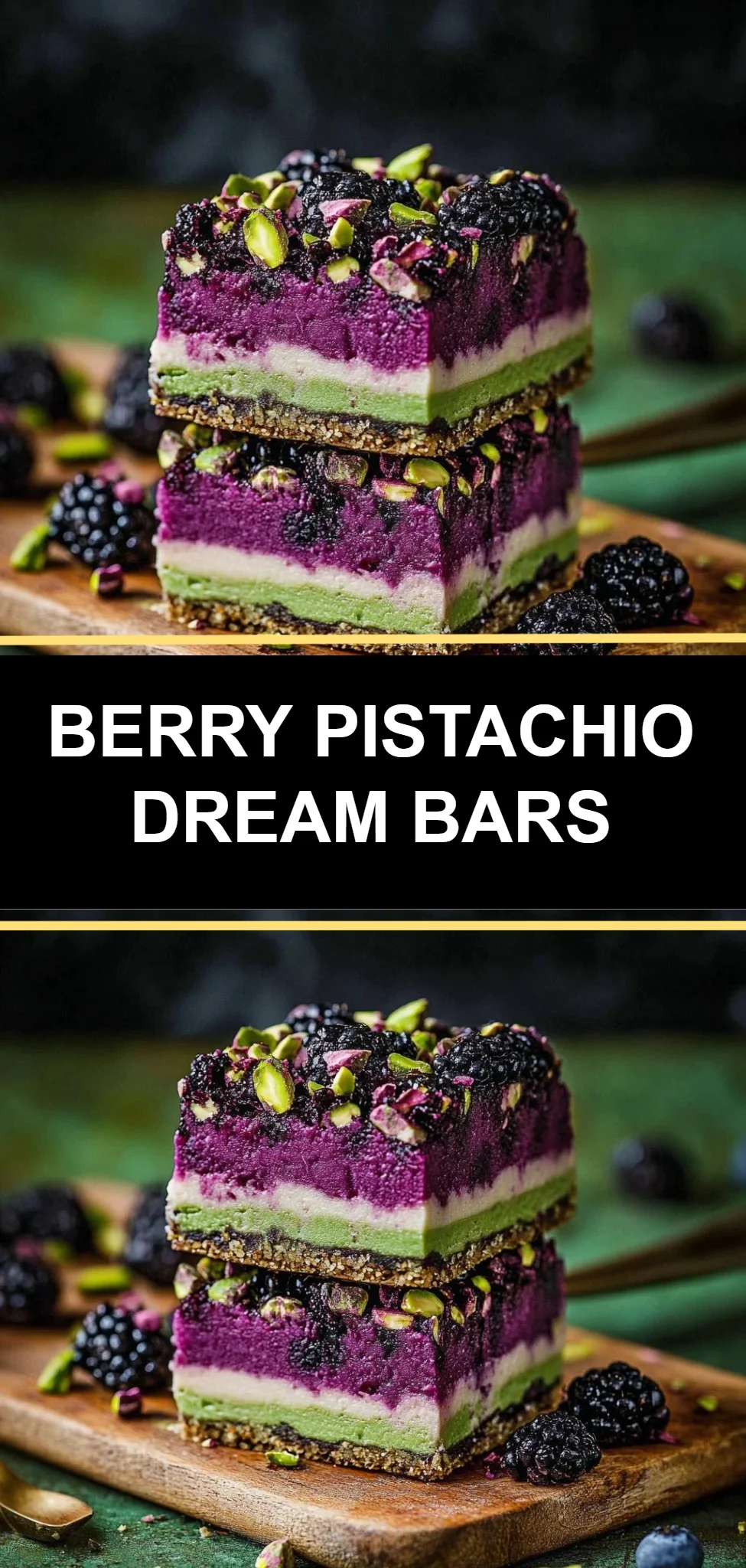 Berry Pistachio Dream Bars