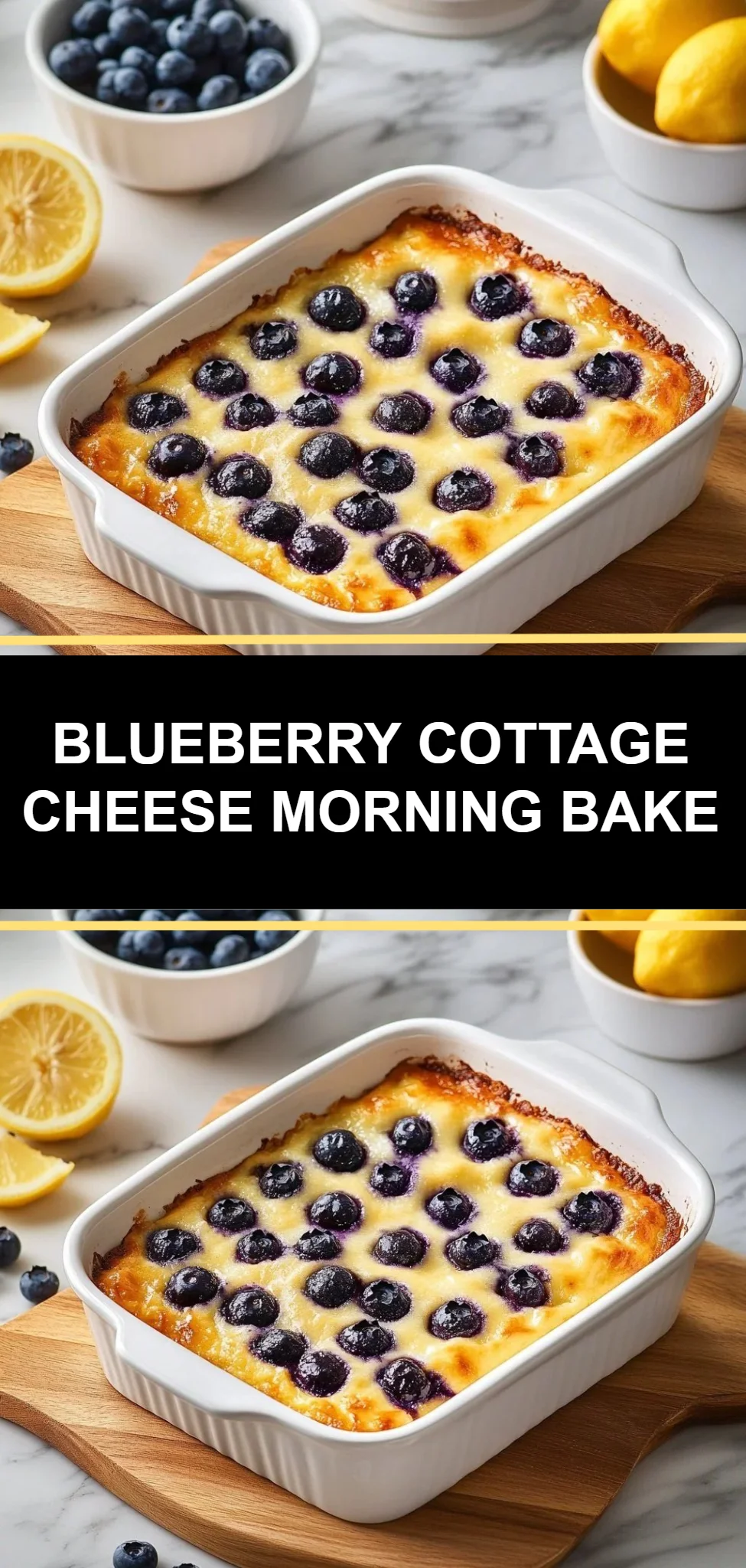 Blueberry Cottage Cheese Morning Bake
