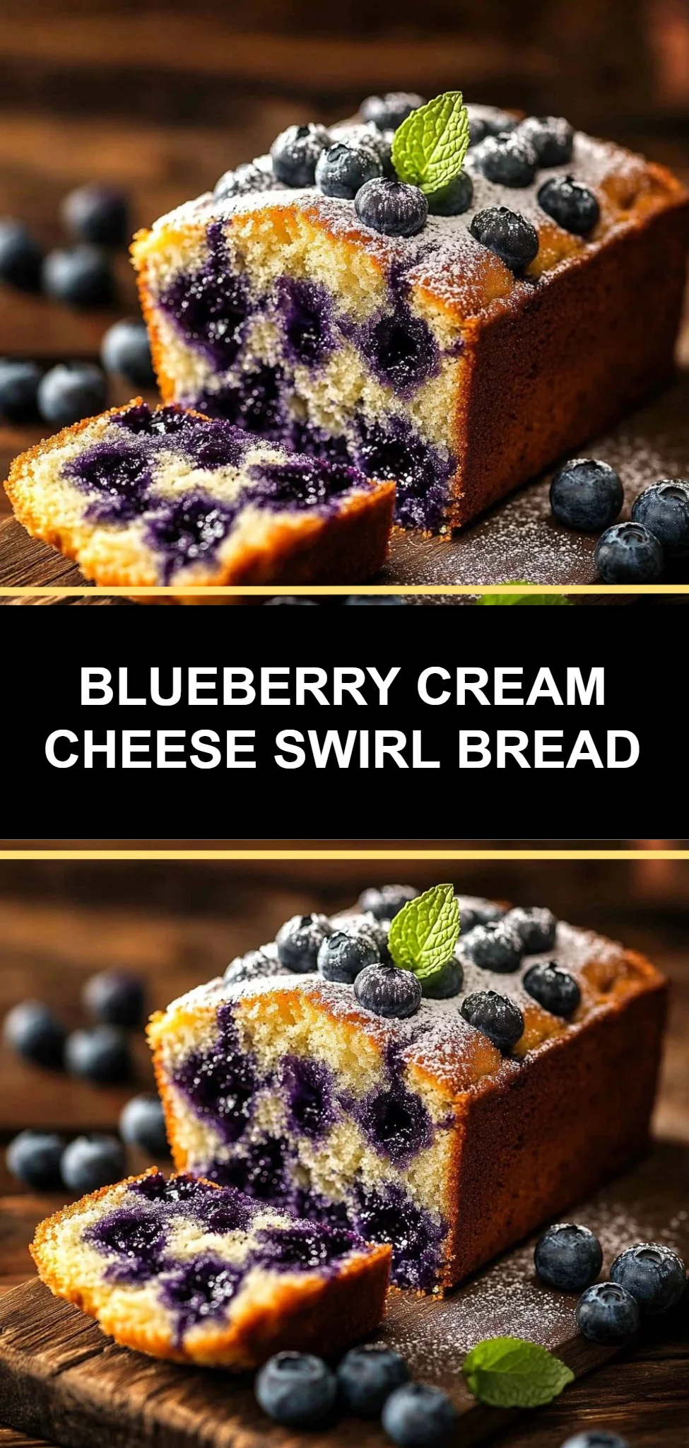 Blueberry Cream Cheese Swirl Bread