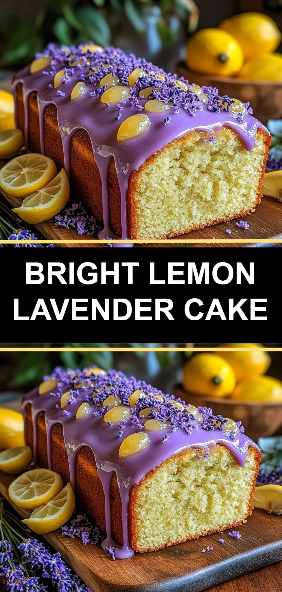 Bright Lemon Lavender Cake