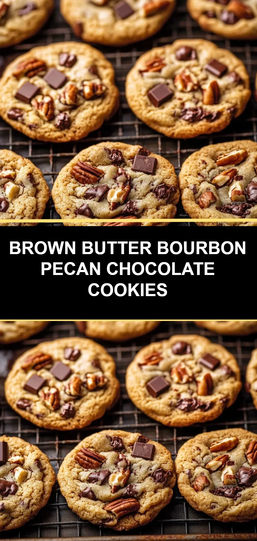 Brown Butter Bourbon Pecan Chocolate Cookies