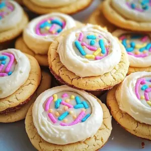 Delicious buttercream filled cookie sandwiches stacked on a plate.