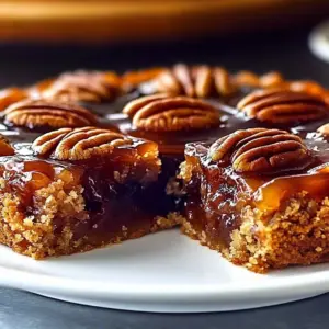 Buttery pecan upside down cake with caramelized pecans and rich flavor