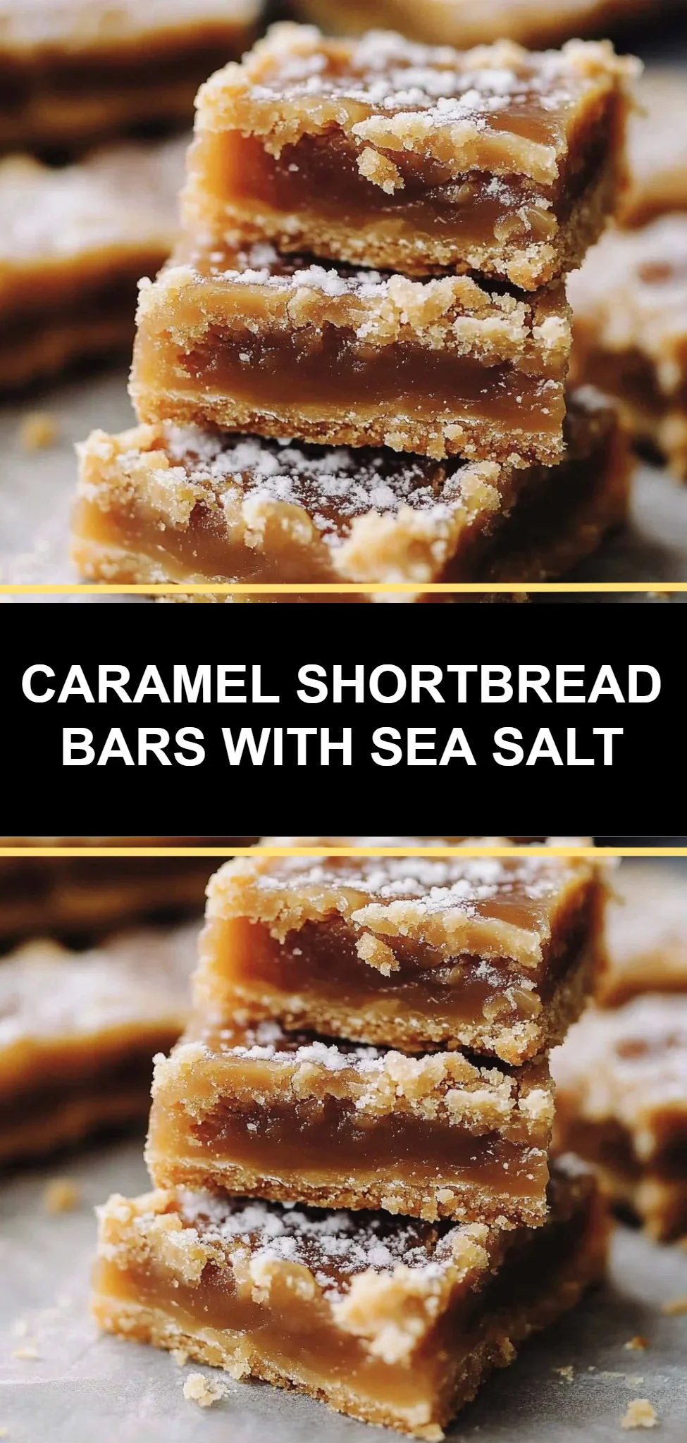 Caramel Shortbread Bars with Sea Salt