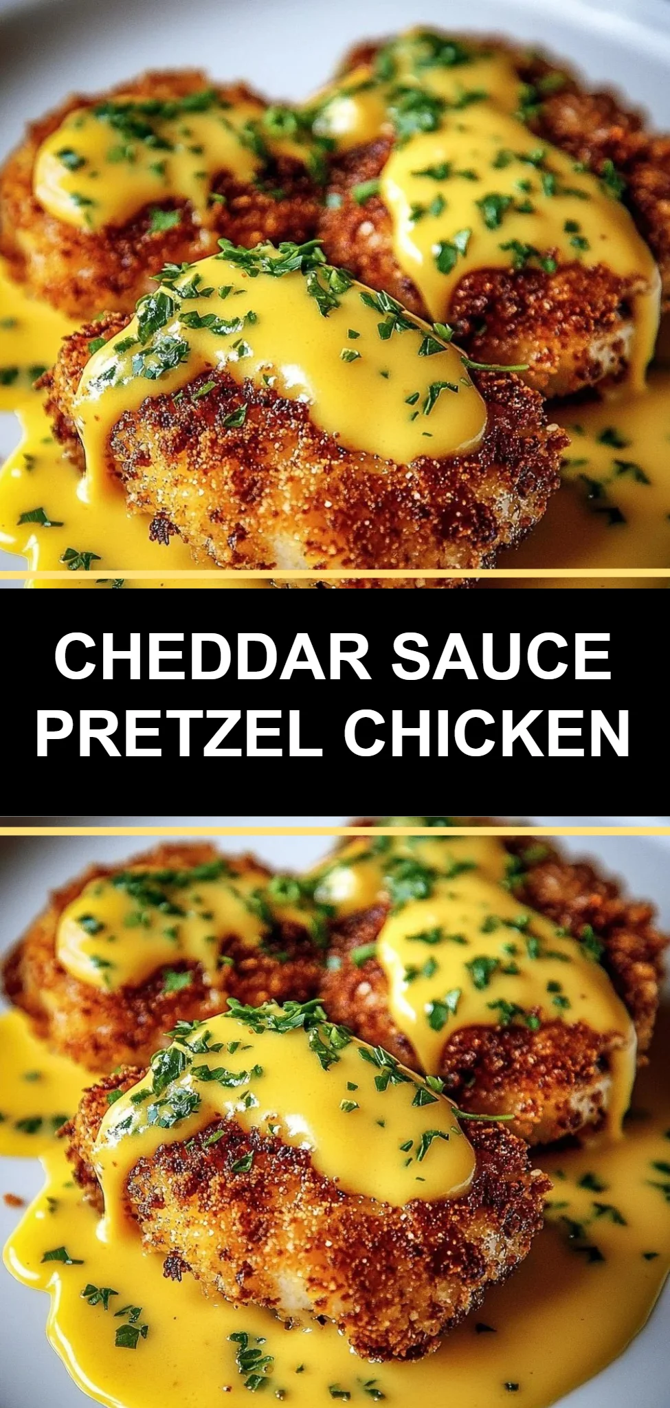 Cheddar Sauce Pretzel Chicken