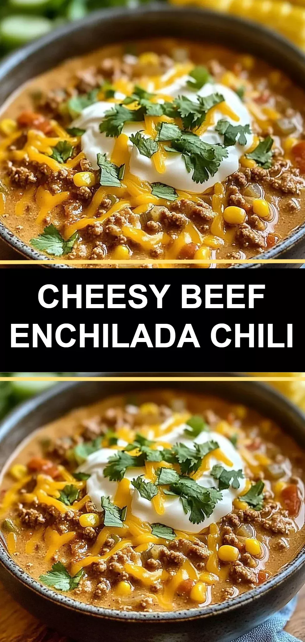Cheesy Beef Enchilada Chili