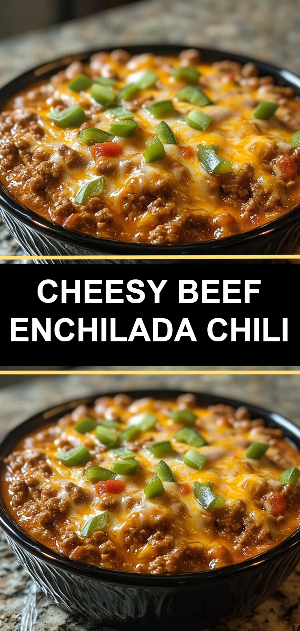Cheesy Beef Enchilada Chili
