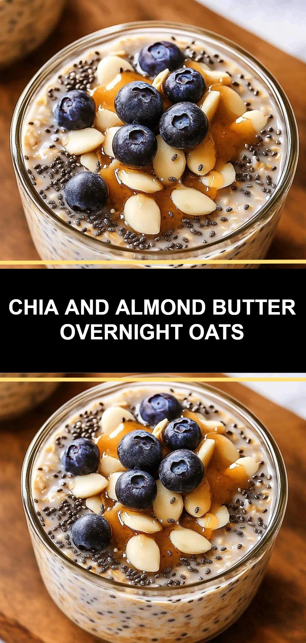 Chia and Almond Butter Overnight Oats