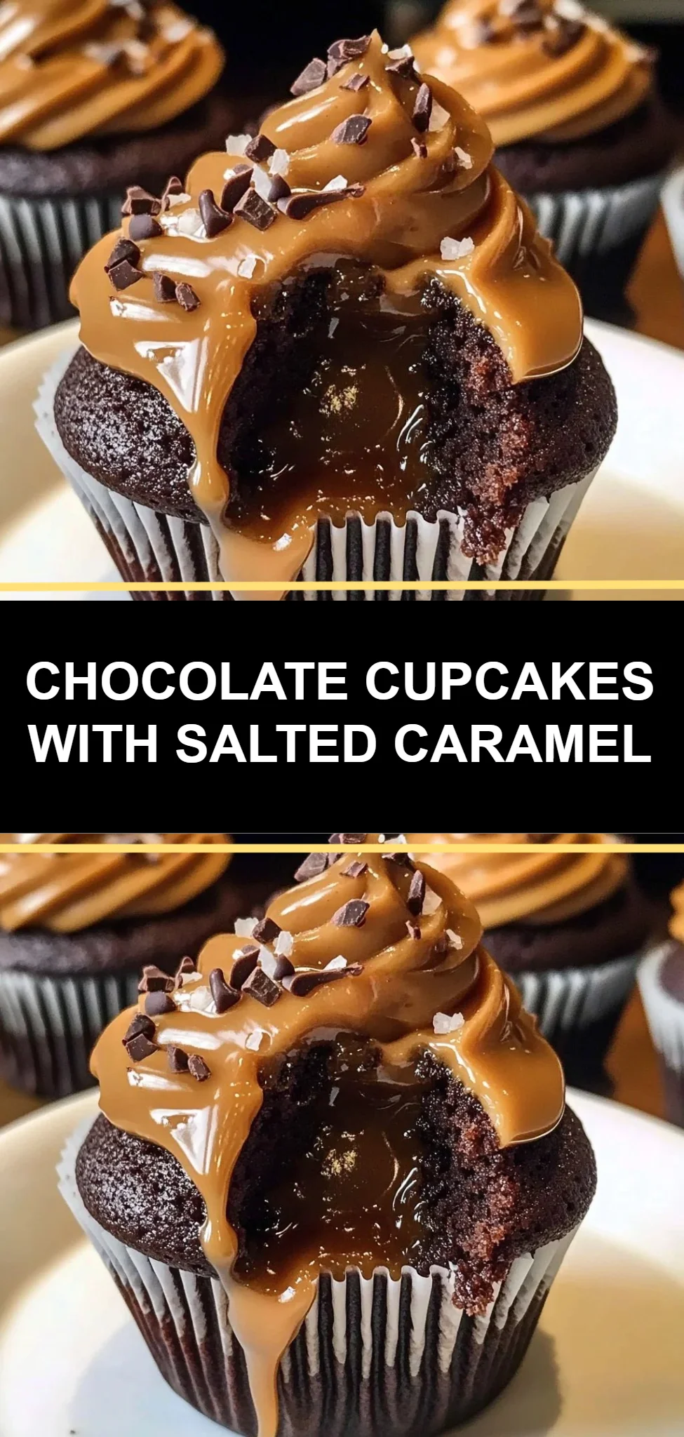 Chocolate Cupcakes with Salted Caramel