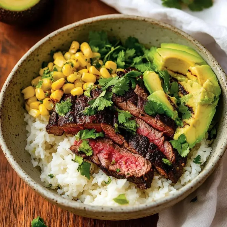 Cilantro Lime Steak Bowls with fresh ingredients and vibrant flavors.