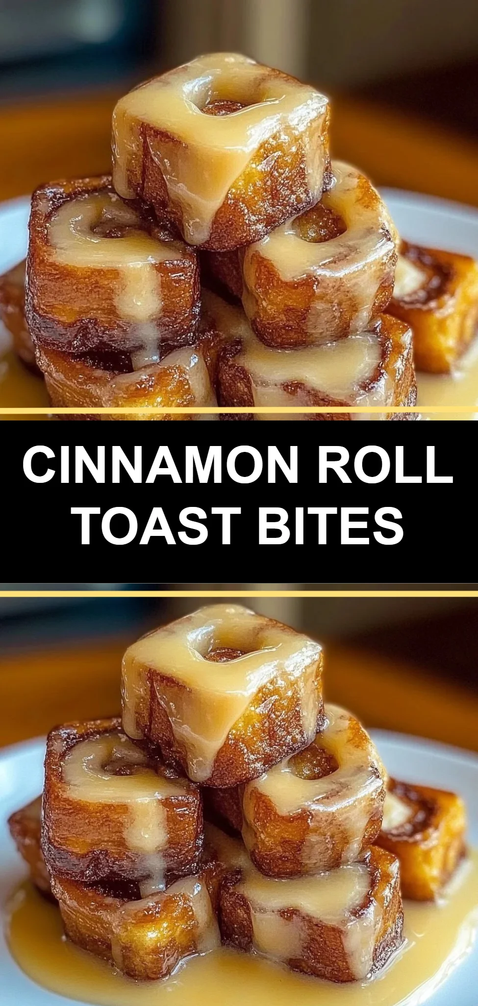 Cinnamon Roll Toast Bites