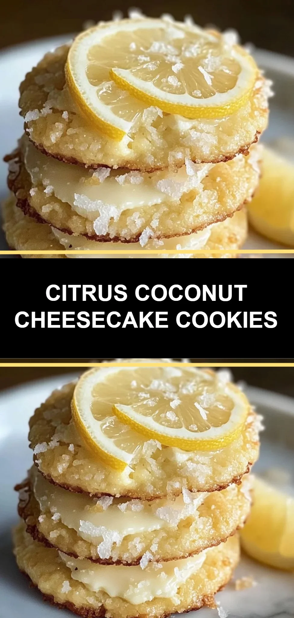 Citrus Coconut Cheesecake Cookies