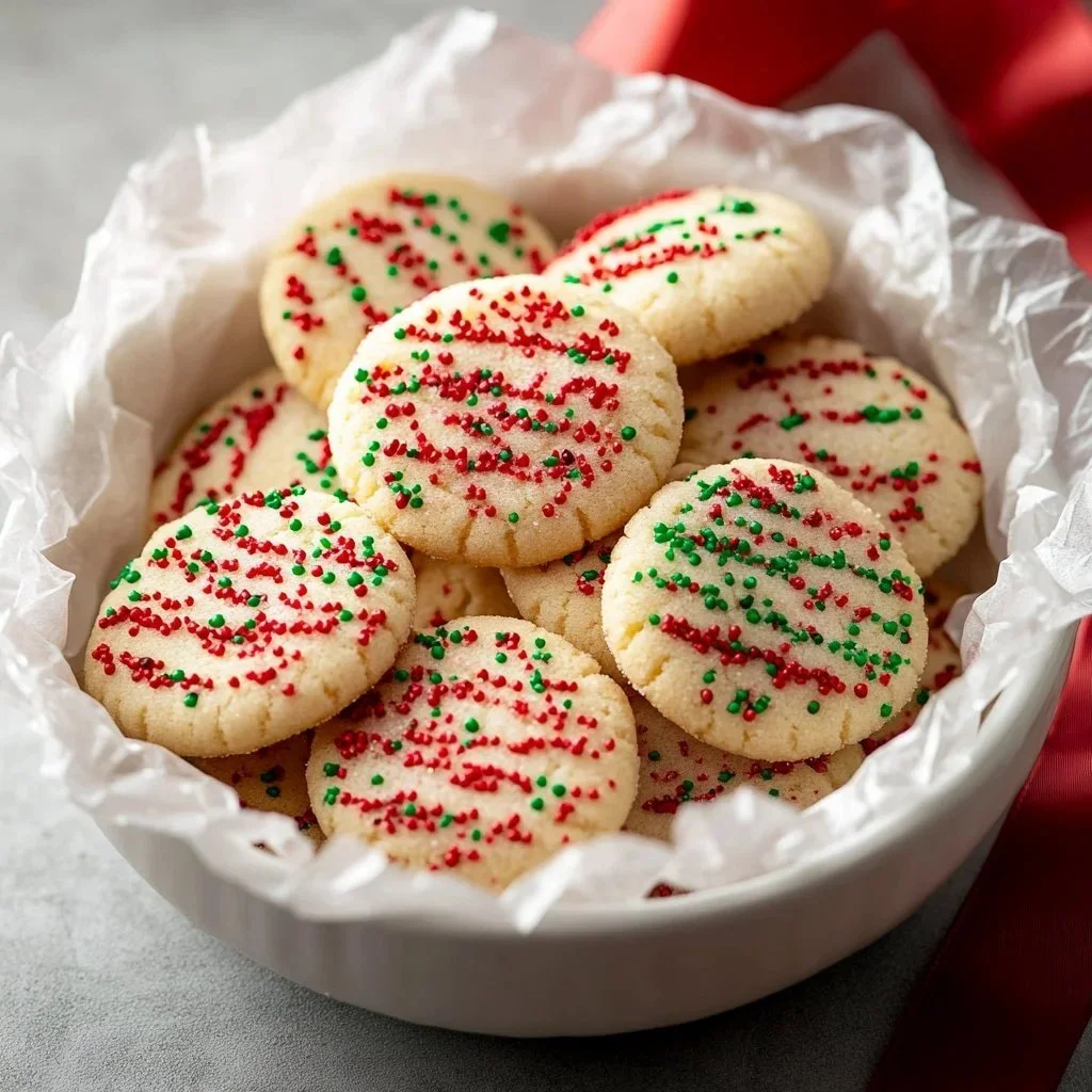 Classic shortbread cookies arranged on a plate, perfect for tea time.