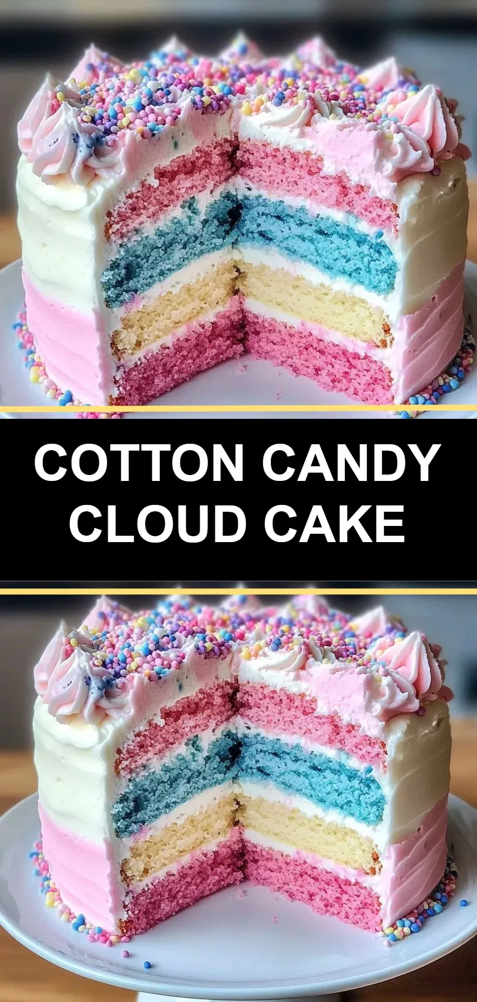 Cotton Candy Cloud Cake