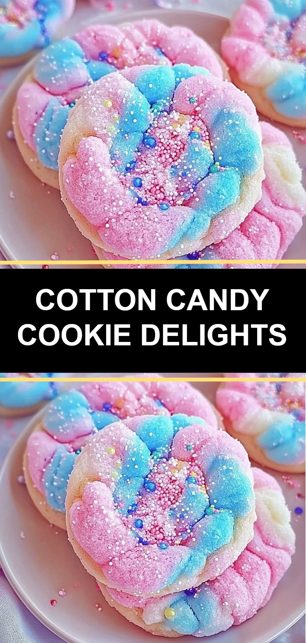 Cotton Candy Cookie Delights