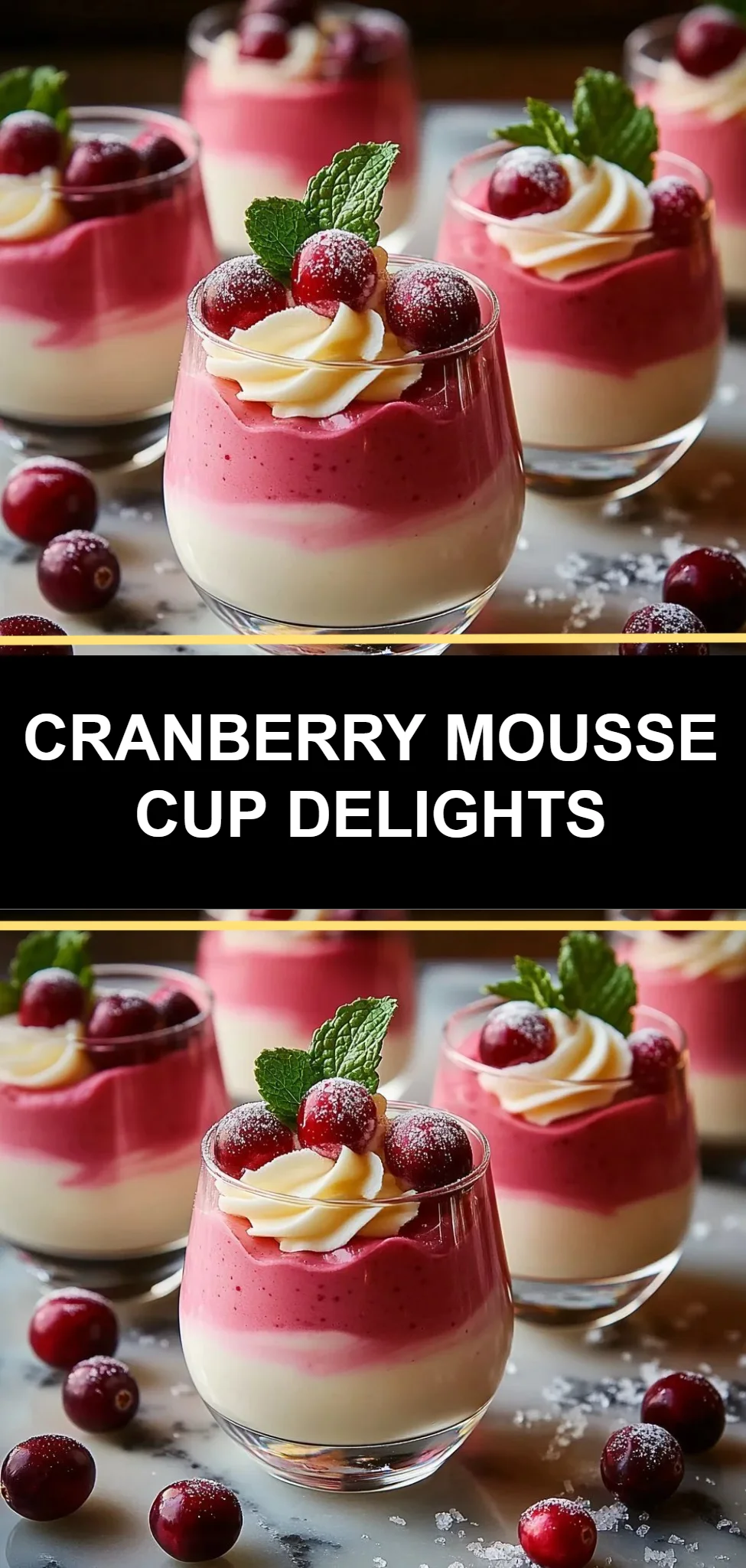 Cranberry Mousse Cup Delights