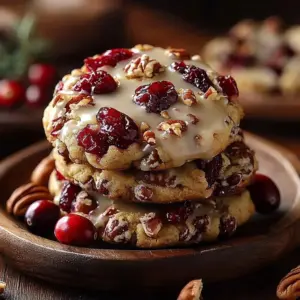 Cranberry Pecan Praline Cookies baked with fresh ingredients and seasonal flavors.