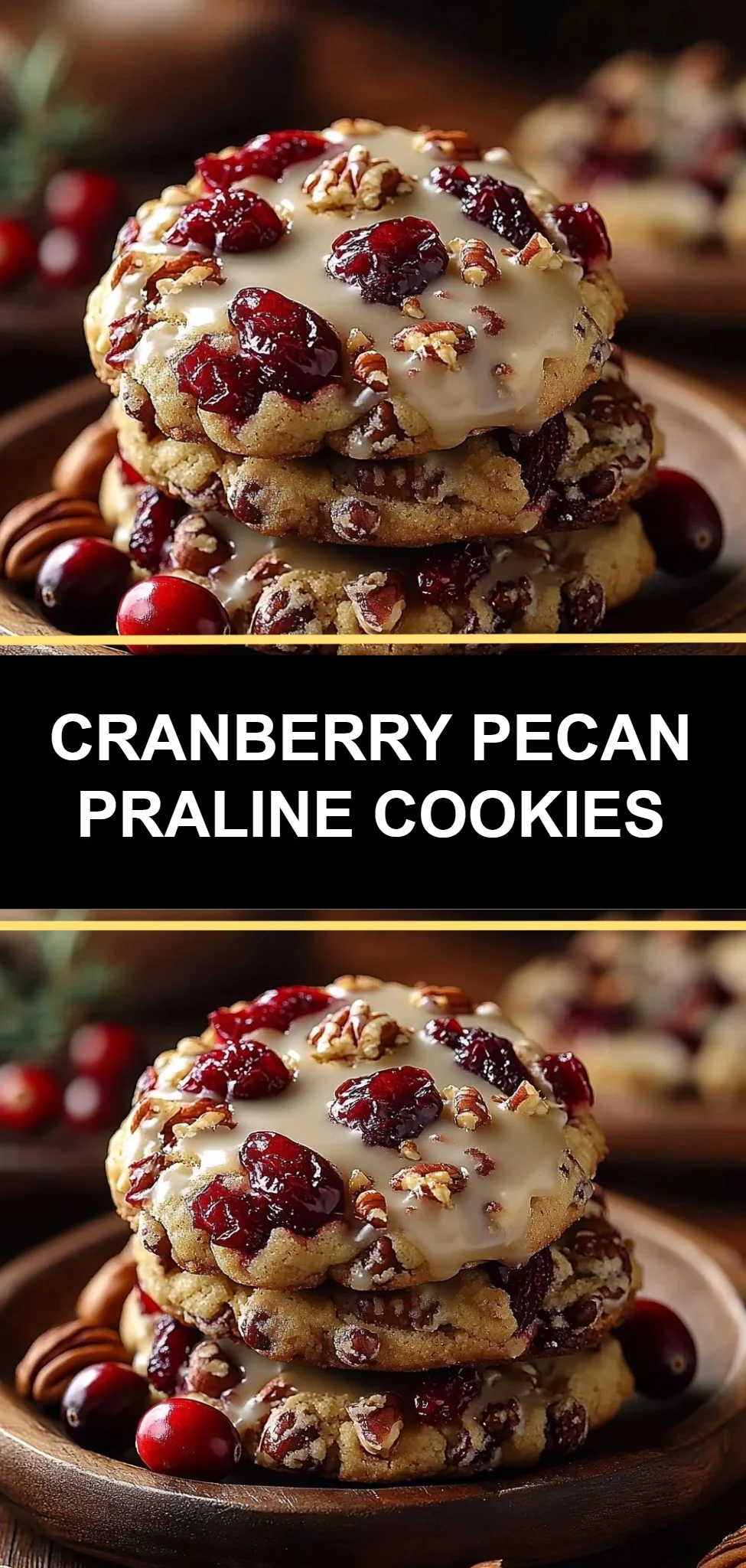 Cranberry Pecan Praline Cookies
