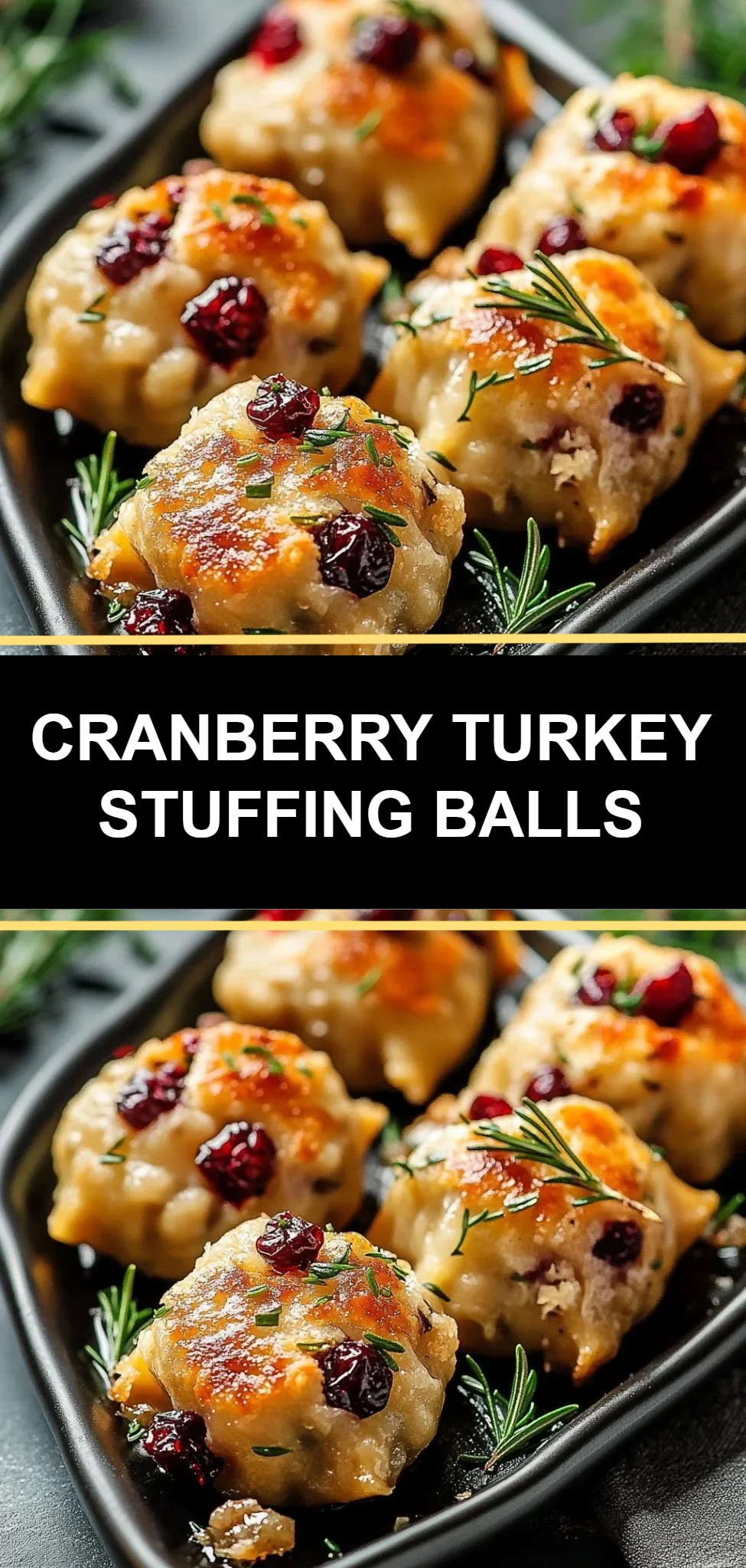Cranberry Turkey Stuffing Balls
