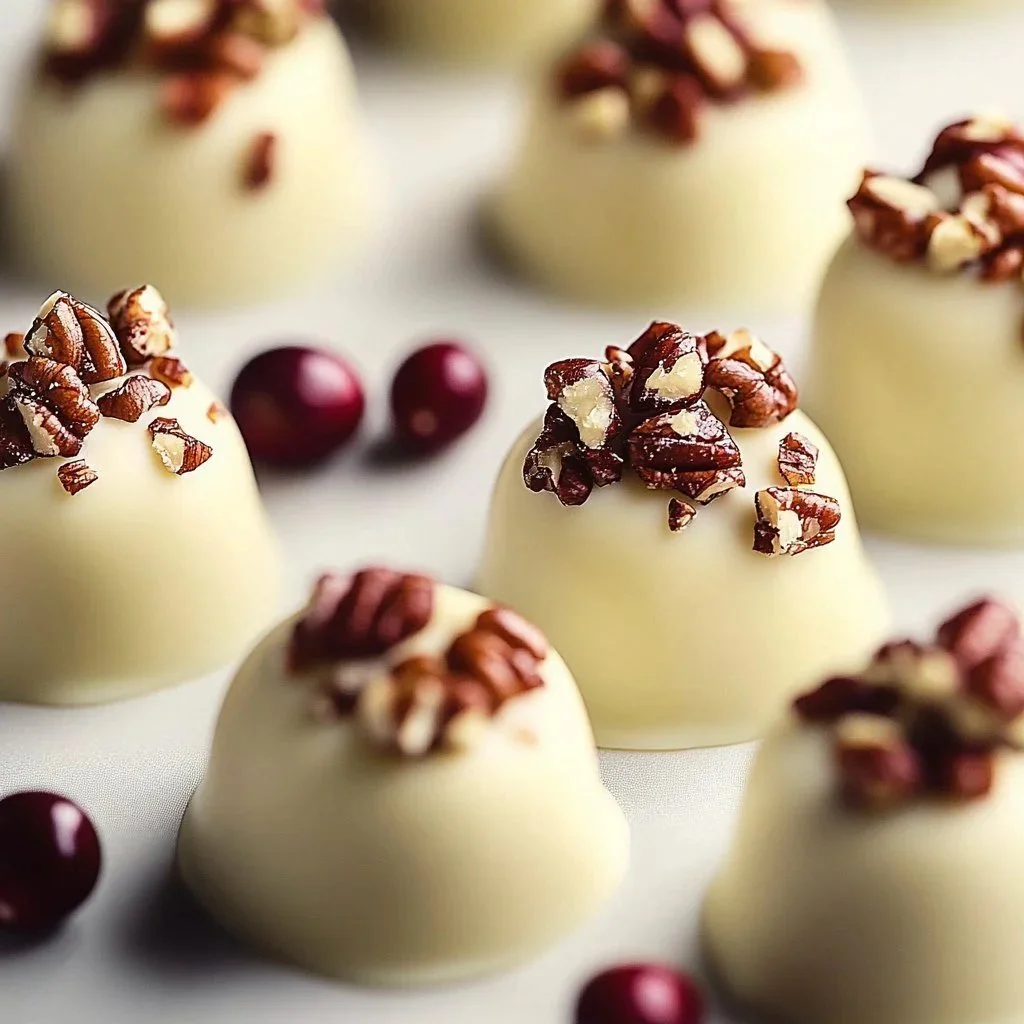 Delicious Cranberry White Chocolate Pecan Clusters on a plate