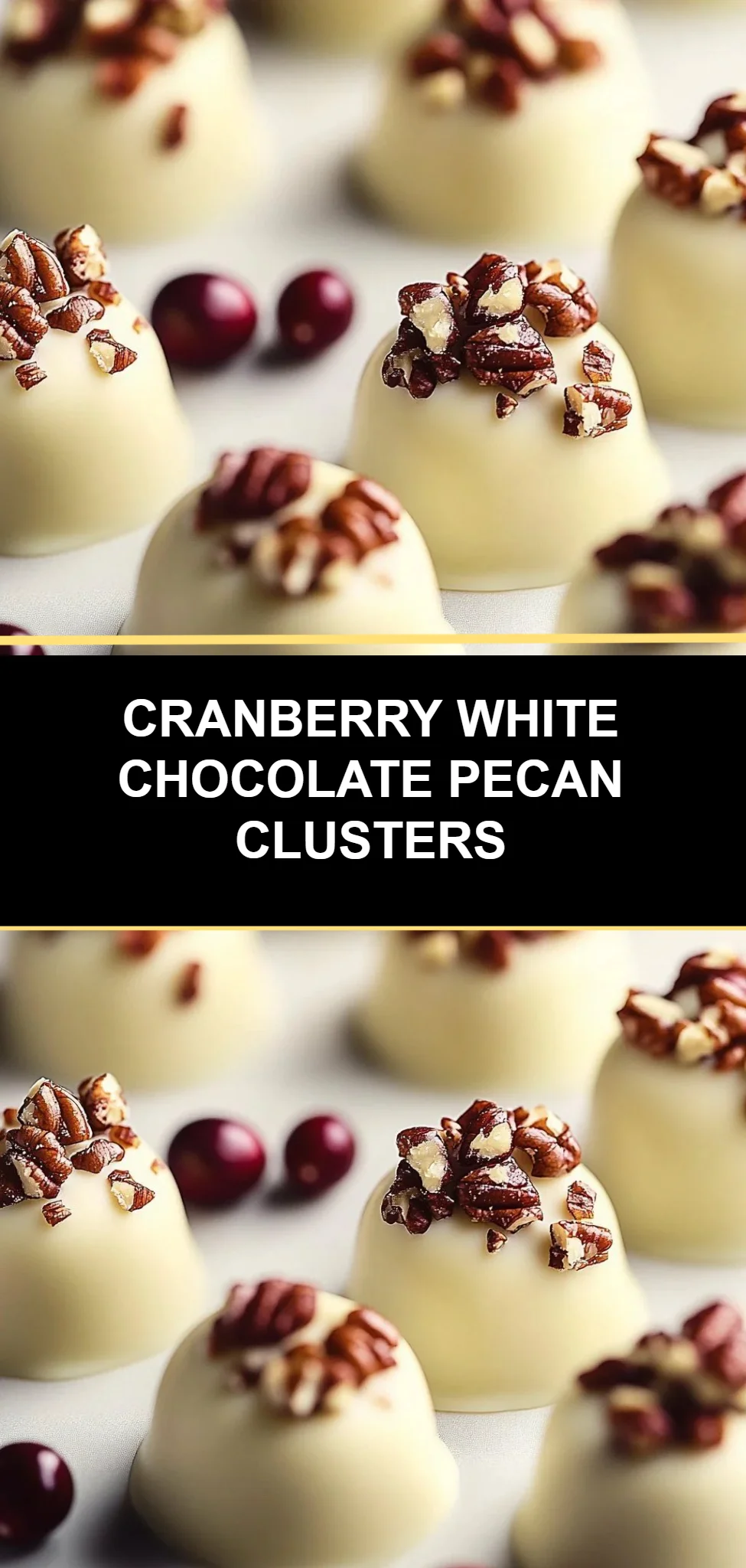 Cranberry White Chocolate Pecan Clusters