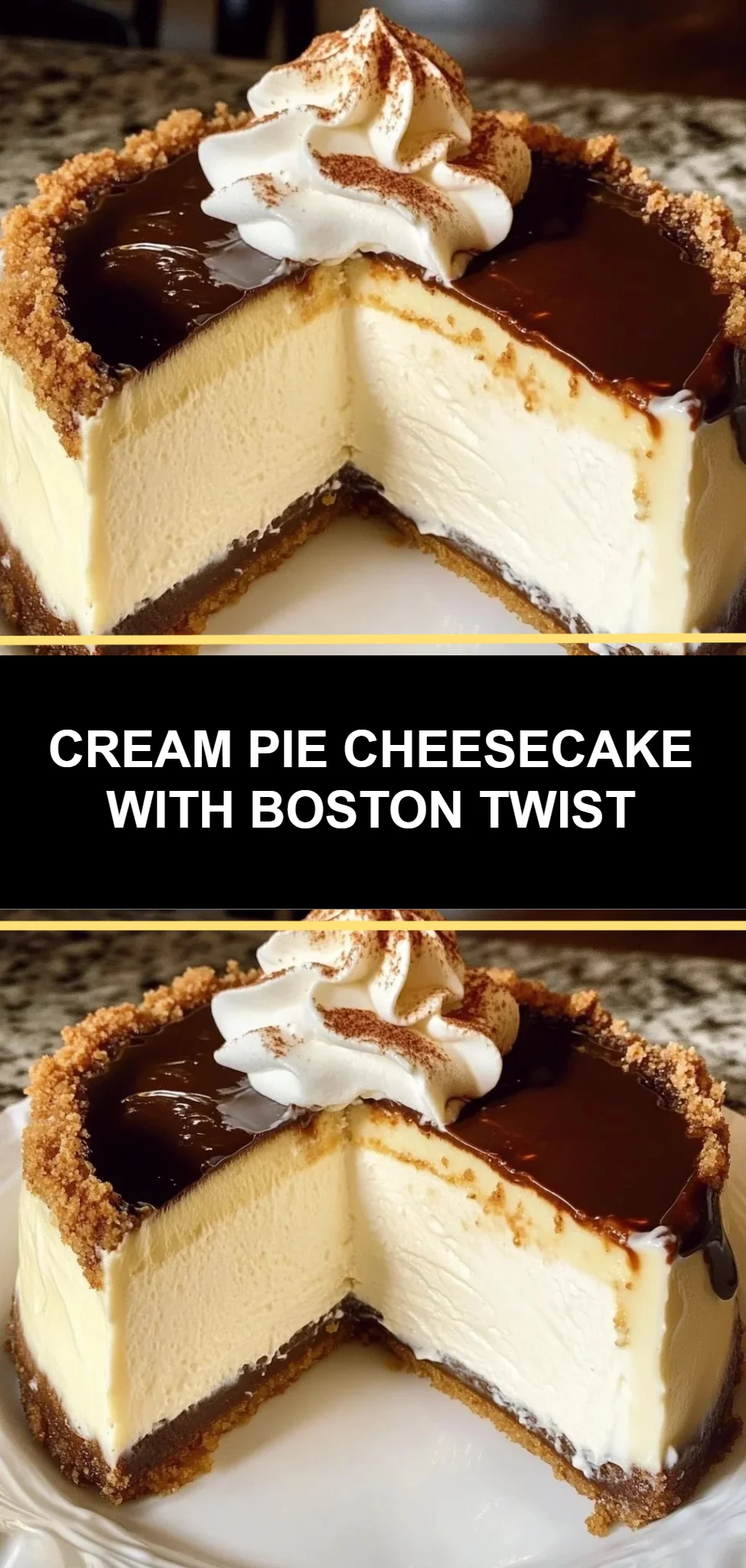 Cream Pie Cheesecake with Boston Twist