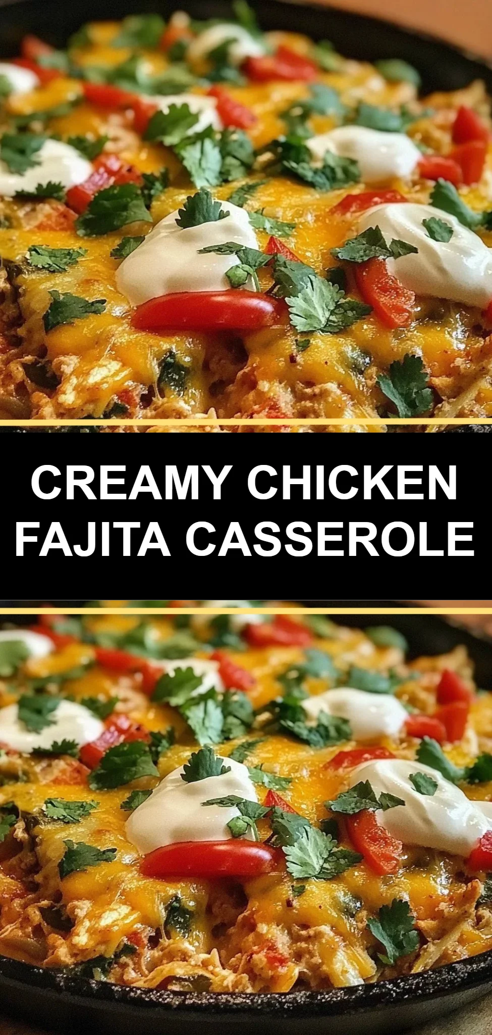 Creamy Chicken Fajita Casserole