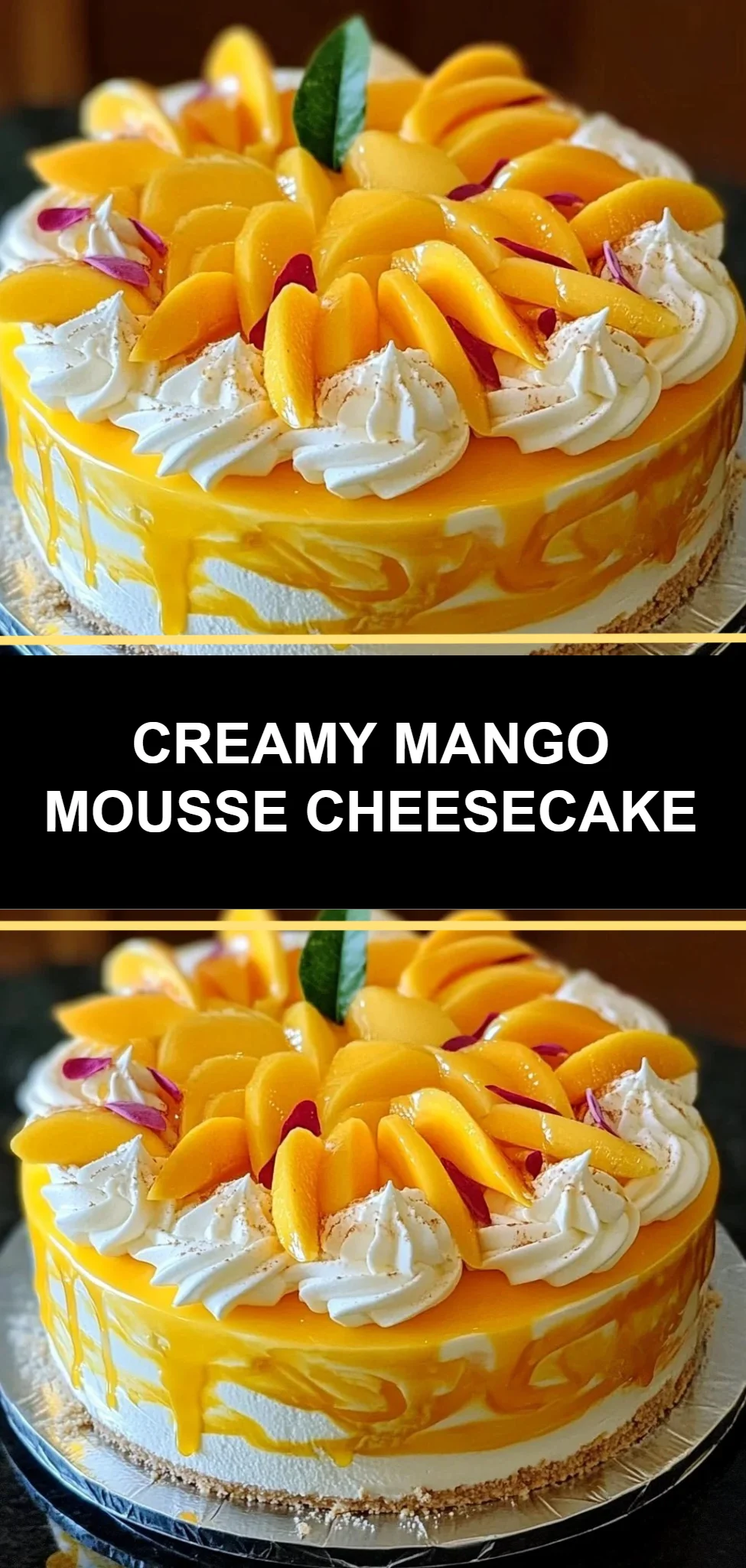 Creamy Mango Mousse Cheesecake