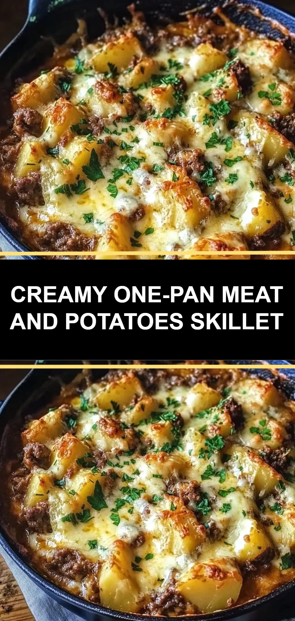 Creamy One-Pan Meat and Potatoes Skillet