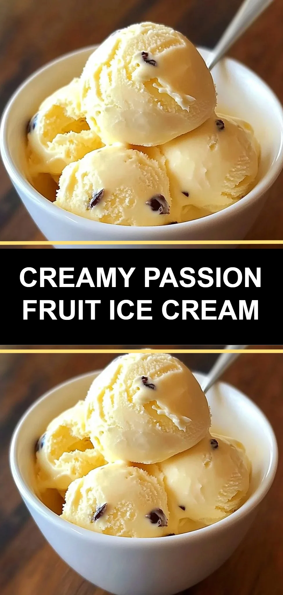 Creamy Passion Fruit Ice Cream