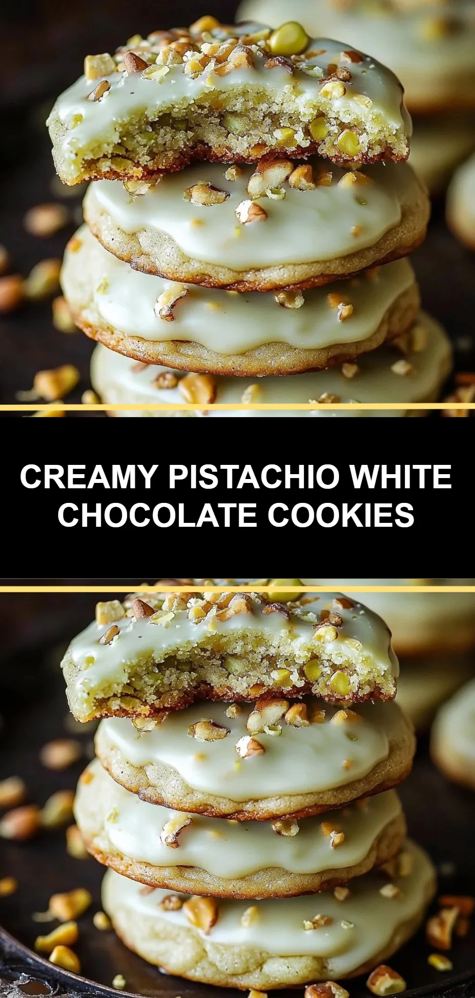Creamy Pistachio White Chocolate Cookies