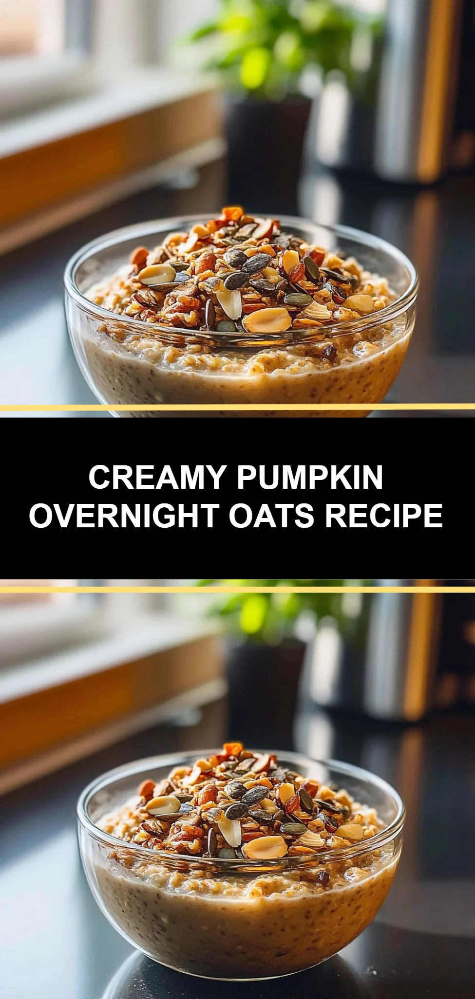 Creamy Pumpkin Overnight Oats Recipe