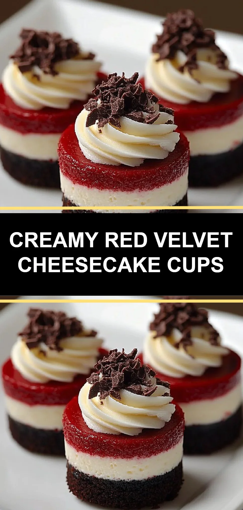 Creamy Red Velvet Cheesecake Cups
