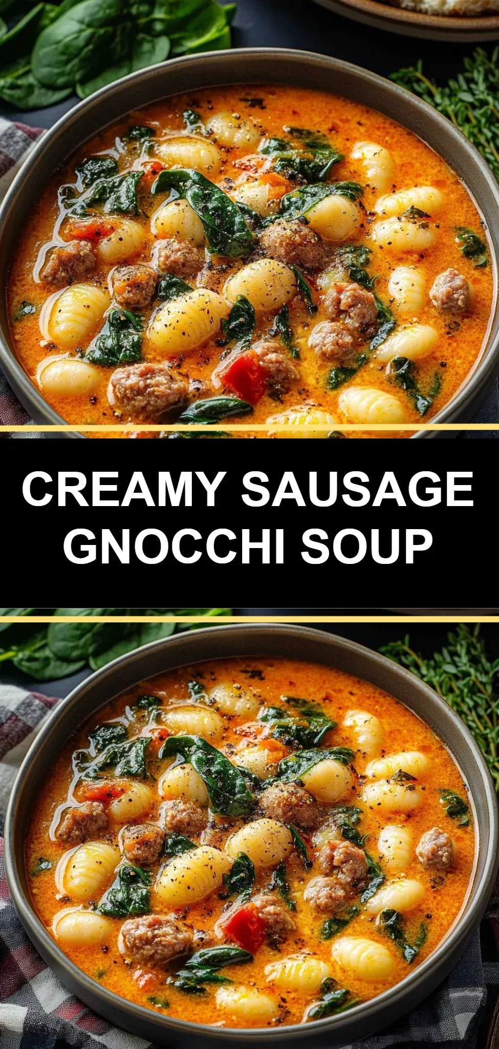 Creamy Sausage Gnocchi Soup