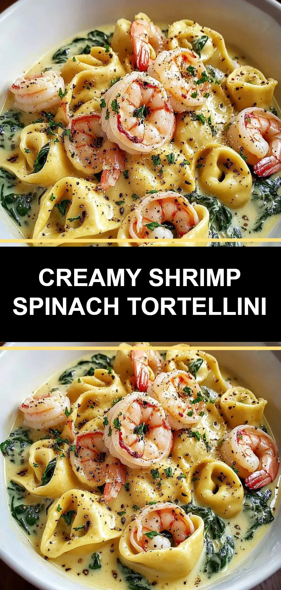 Creamy Shrimp Spinach Tortellini