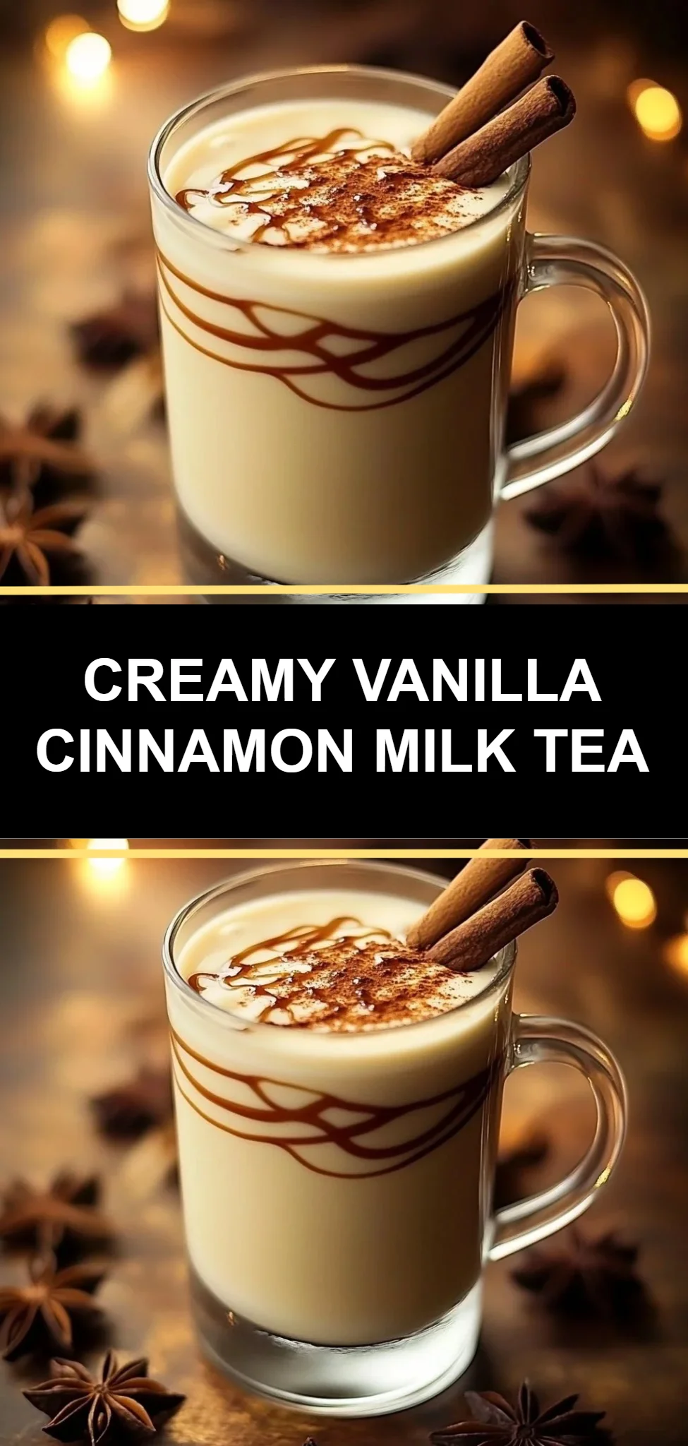 Creamy Vanilla Cinnamon Milk Tea