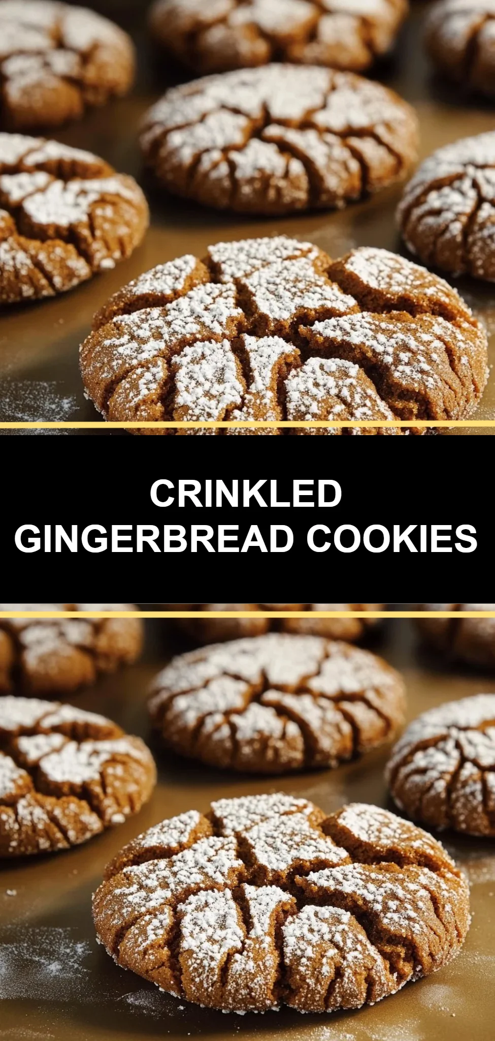 Crinkled Gingerbread Cookies