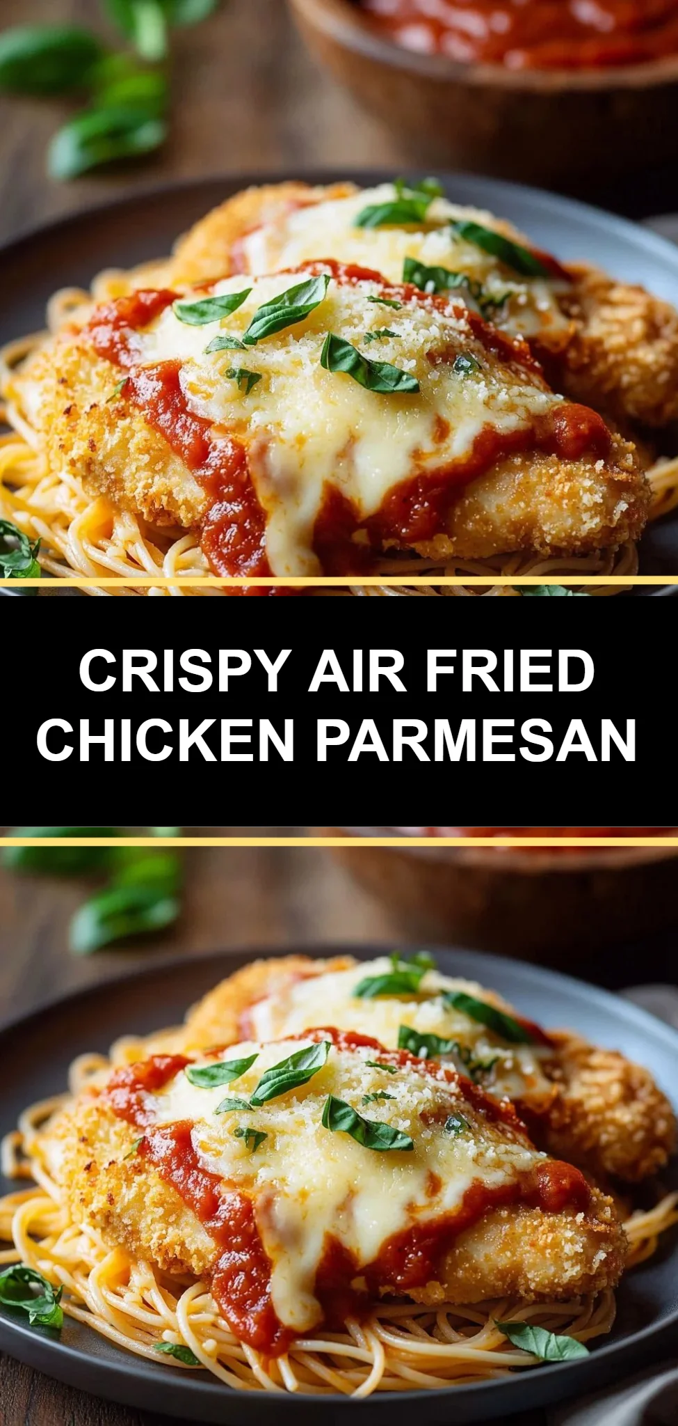 Crispy Air Fried Chicken Parmesan