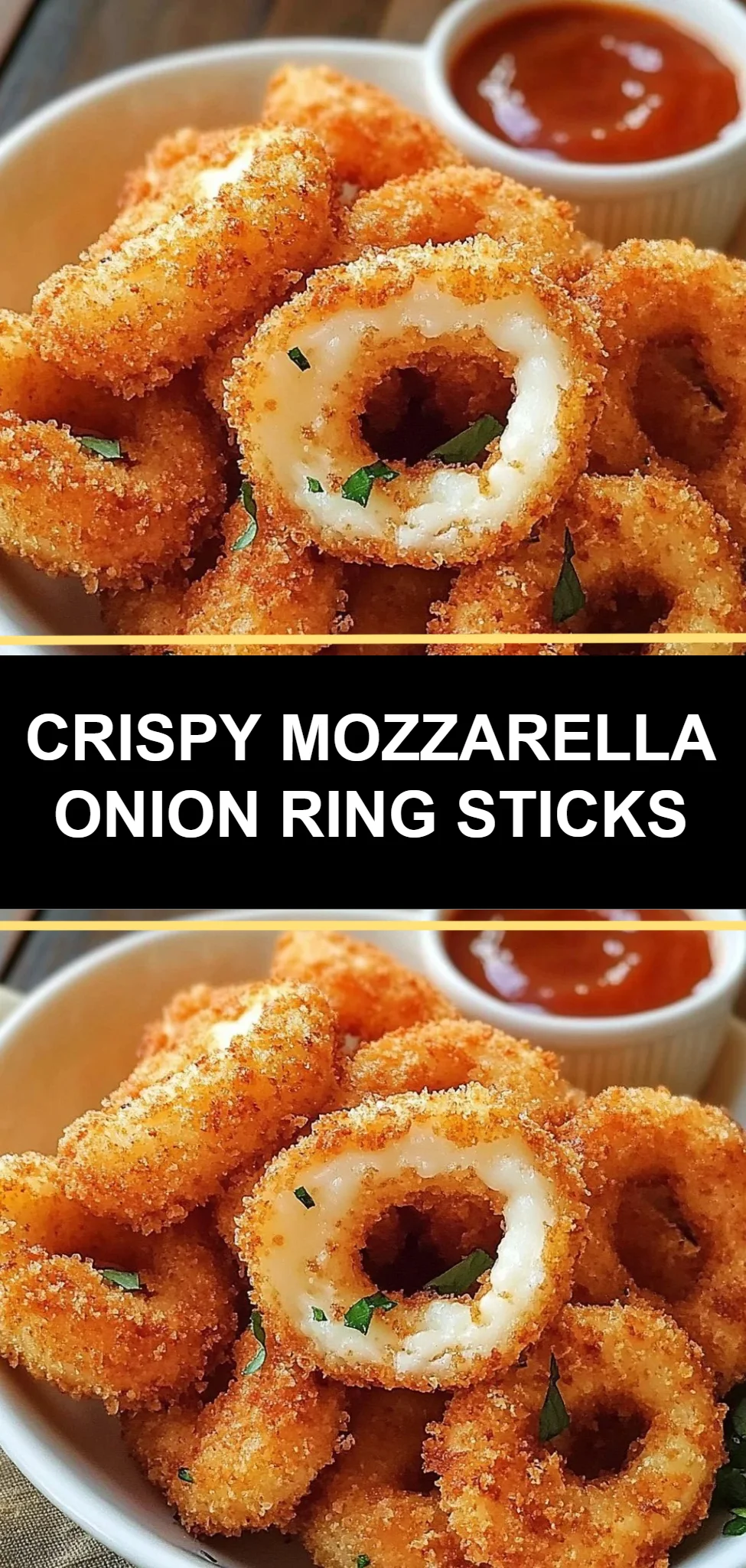 Crispy Mozzarella Onion Ring Sticks