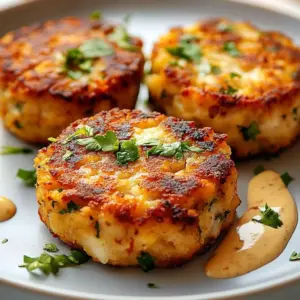 Crispy Spicy Tuna Patties served on a plate