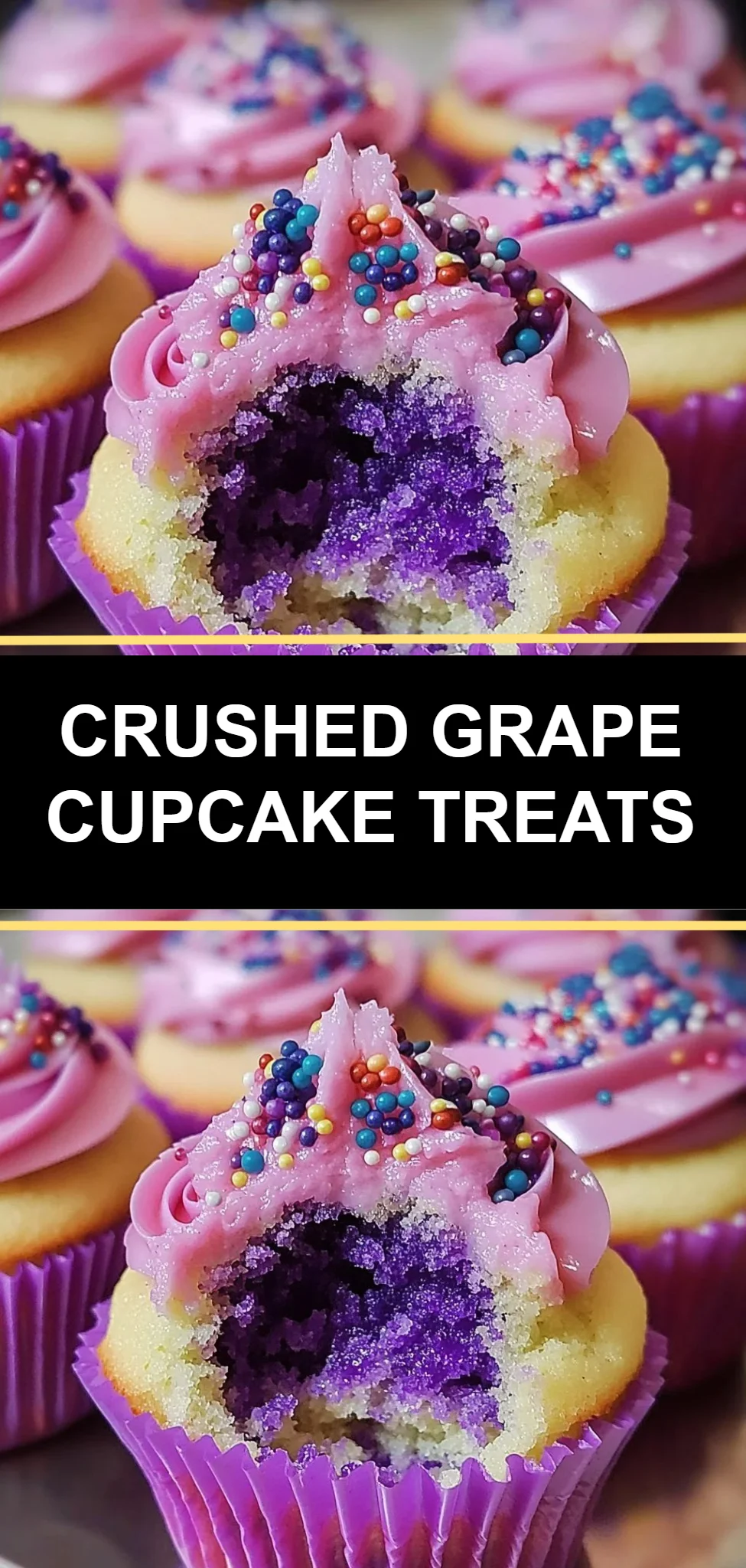 Crushed Grape Cupcake Treats