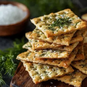 Dill Pickle Saltine Crackers with vibrant green dill pickle flavor