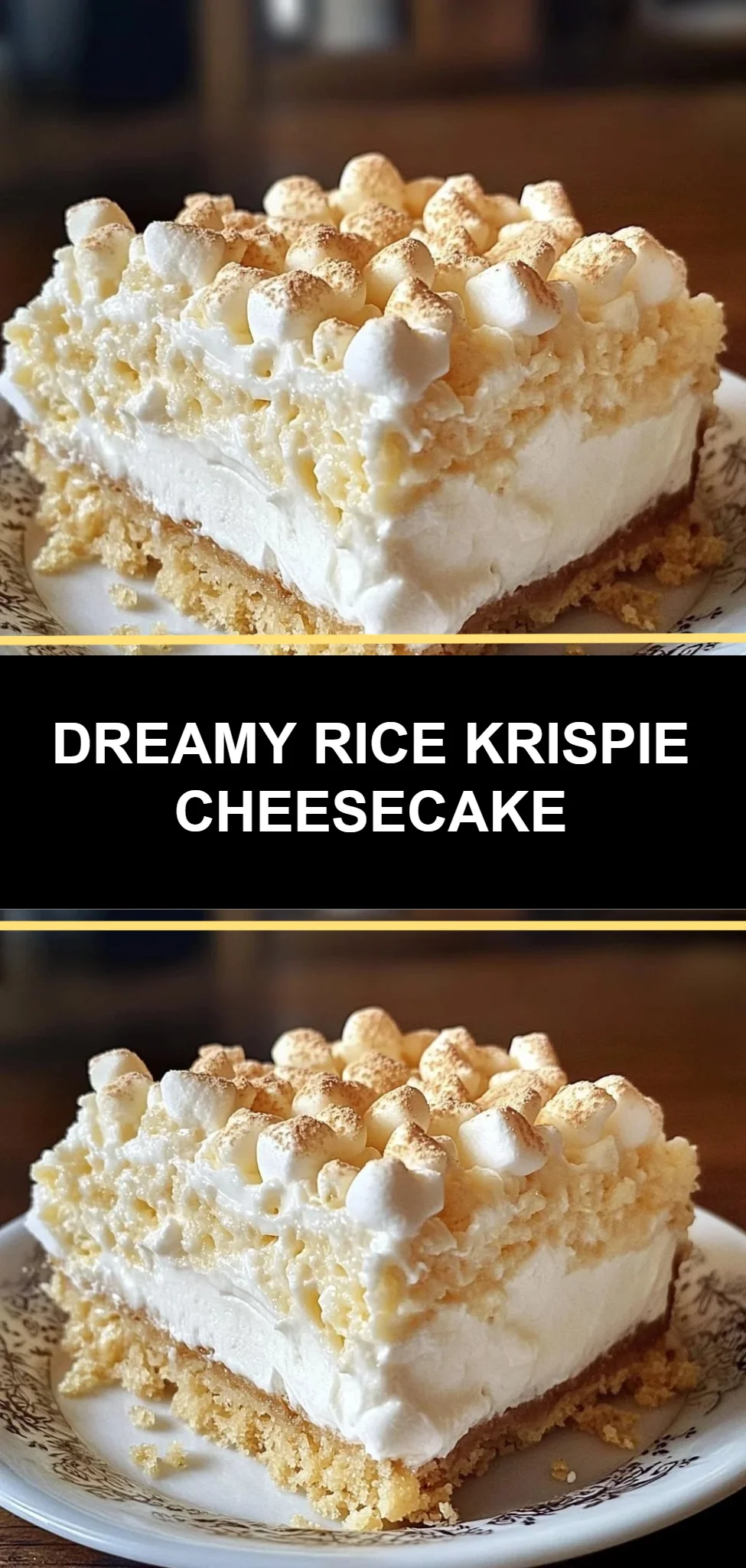 Dreamy Rice Krispie Cheesecake